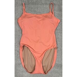 Hermoza Swimsuit Womens 12 Coral Pink Cecilia One‎ Piece Tie Back